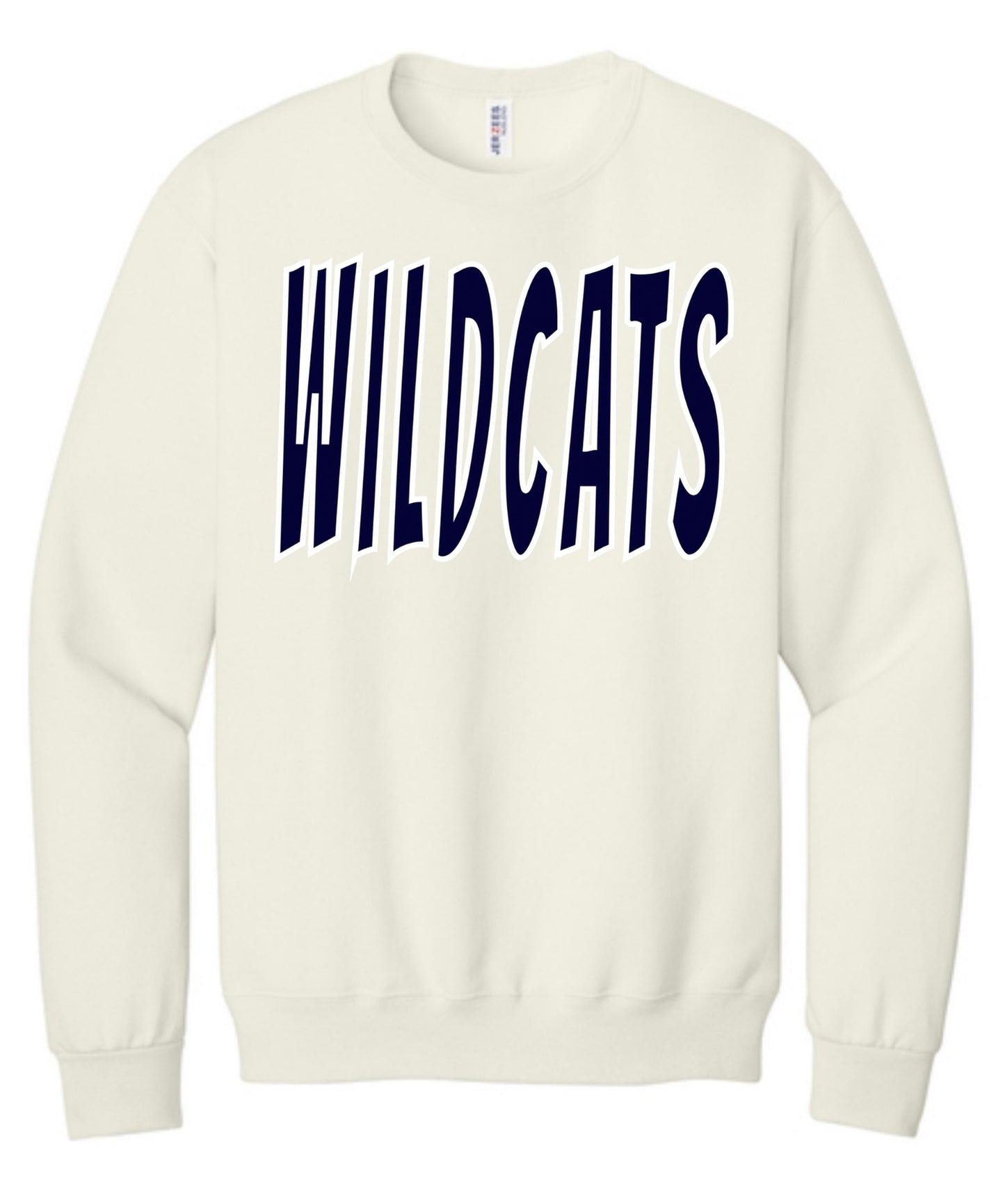 Youth-Adult Sweet Cream Heather Unisex Jerzees NuBlend Crewneck Sweatshirt with Design 3