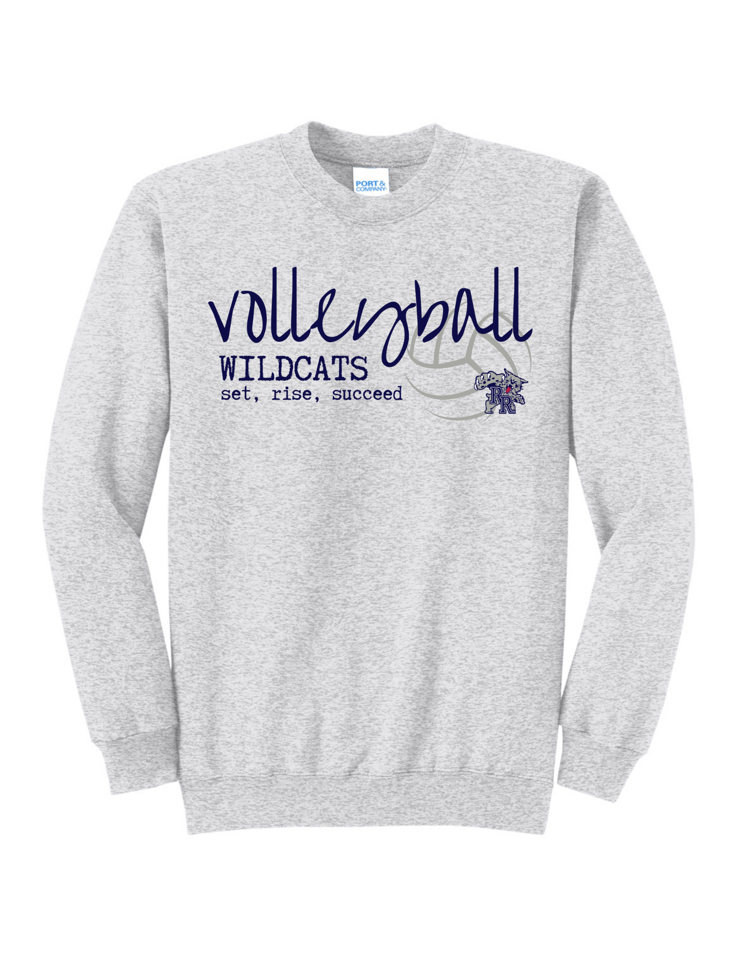 Ash Gray Volleyball Design 3 Crewneck Sweatshirt
