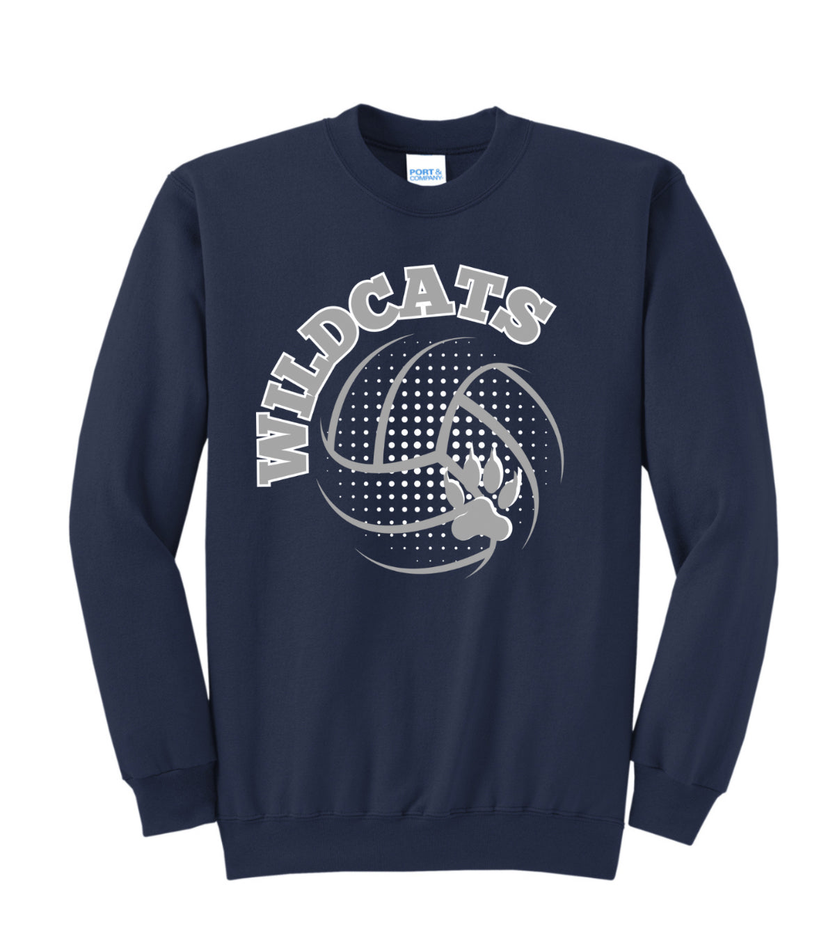 Navy Volleyball Design 1 Crewneck Sweatshirt
