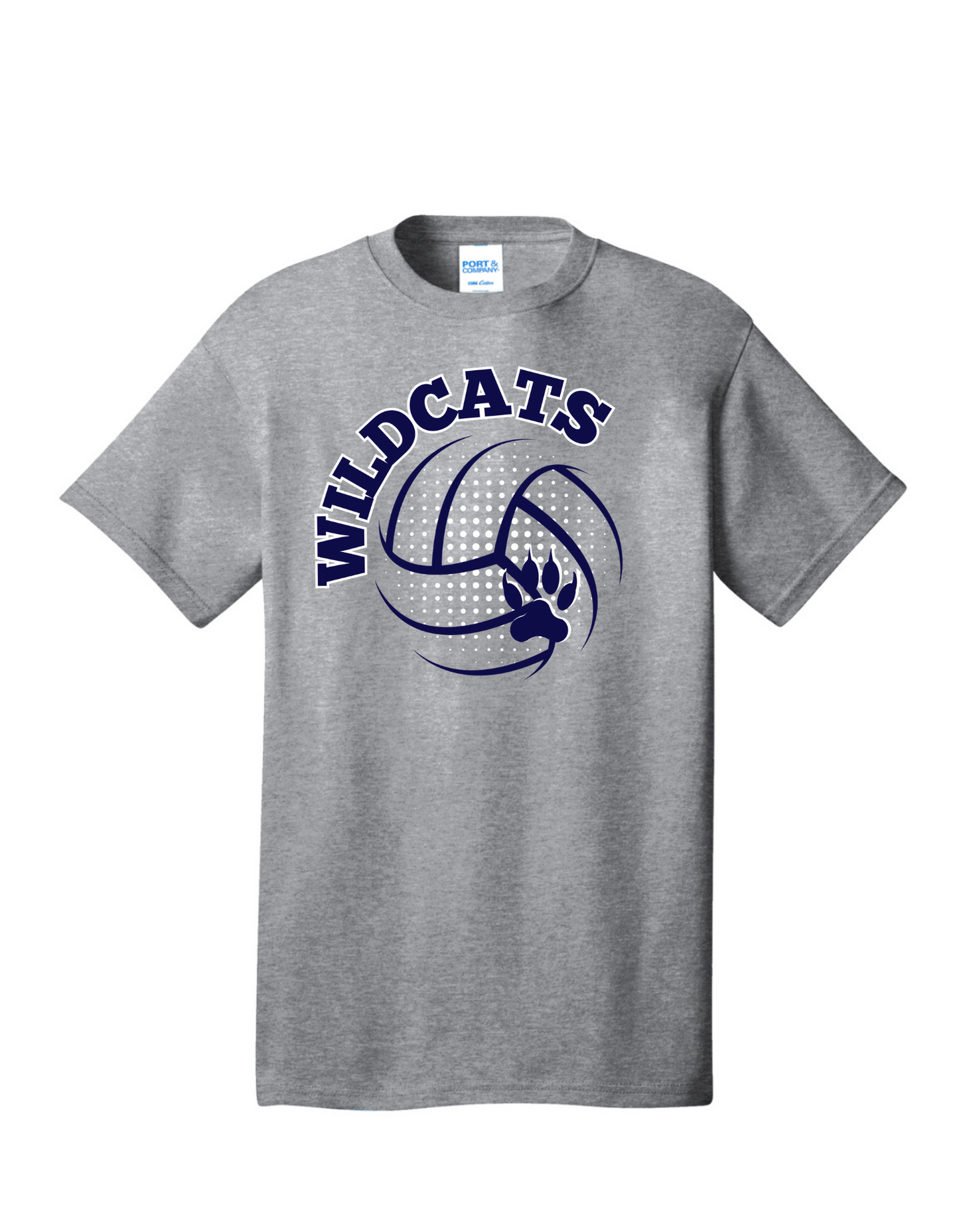 Athletic Gray Volleyball Design 1 Tee