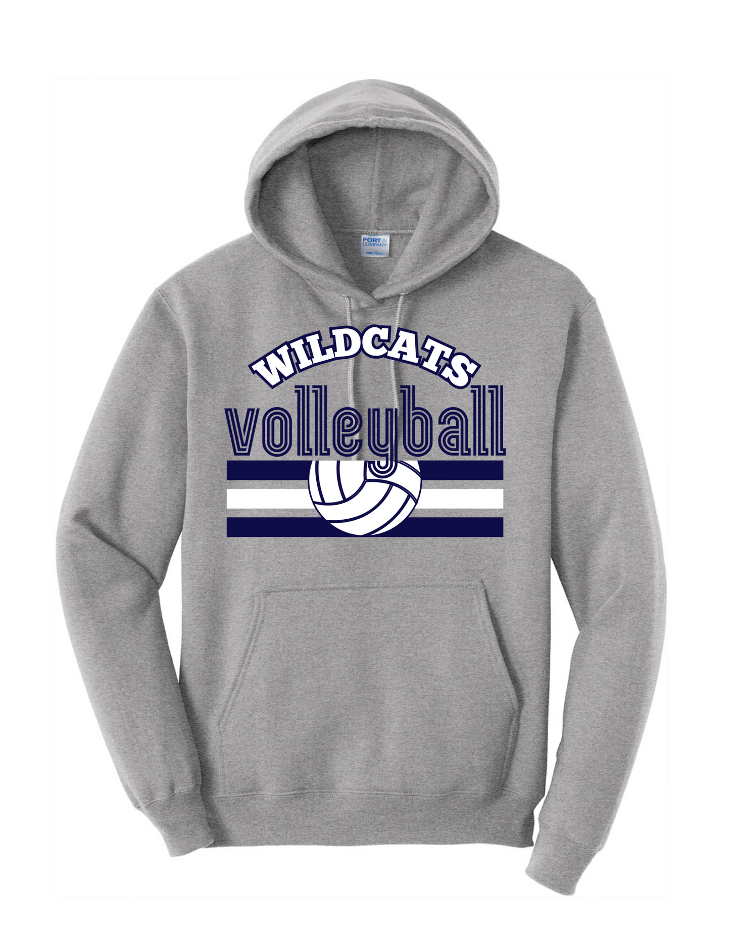 Athletic Gray Volleyball Design 2 Hoodie