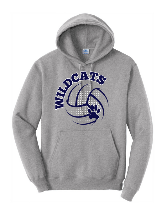 Athletic Gray Volleyball Design 1 Hoodie