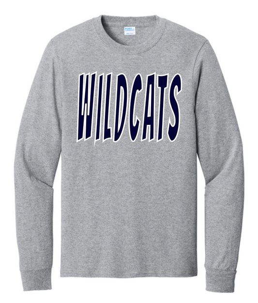 Youth-Adult Athletic Gray Unisex Port & Company Long Sleeve Tee with Design 3