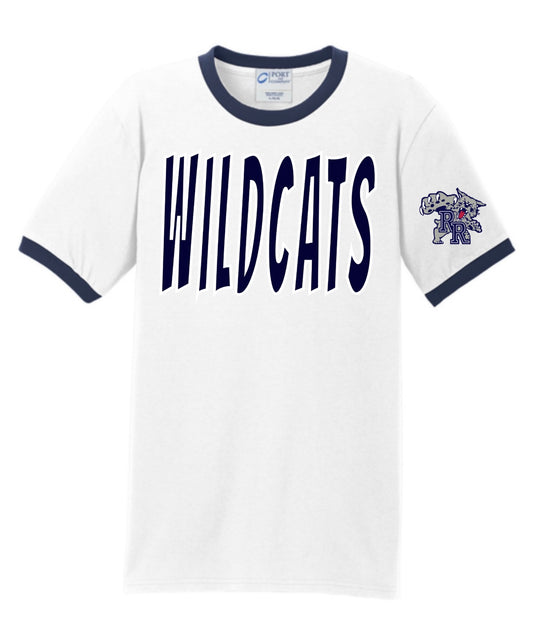 Adult White Ringer Unisex Port & Company Tee with Design 3