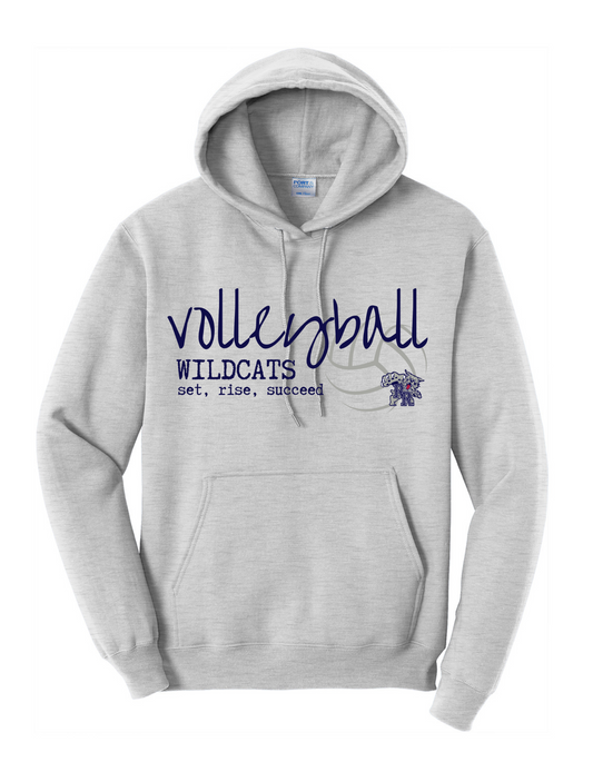 Ash Gray Volleyball Design 3 Hoodie