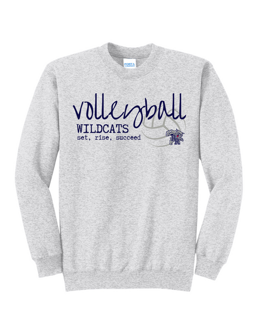 Ash Gray Volleyball Design 3 Crewneck Sweatshirt