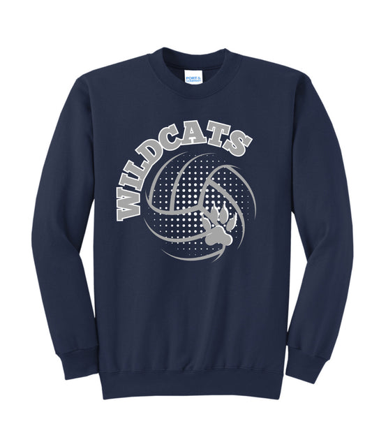 Navy Volleyball Design 1 Crewneck Sweatshirt