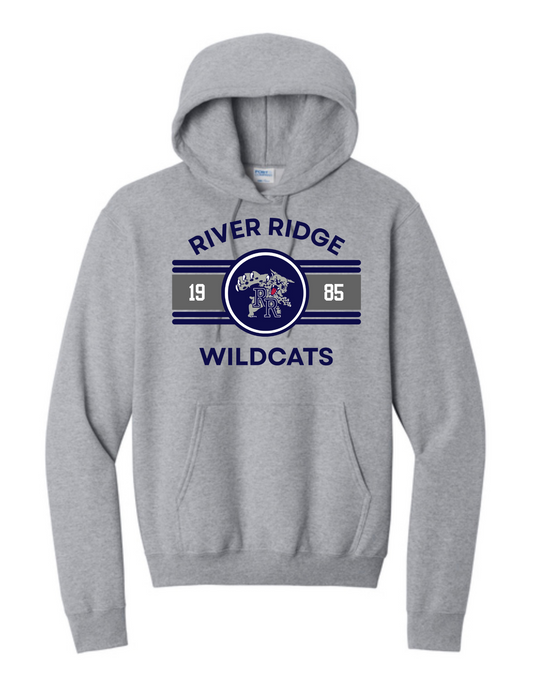 Youth-Adult Athletic Gray Unisex Port & Company Hoodie with Design 2