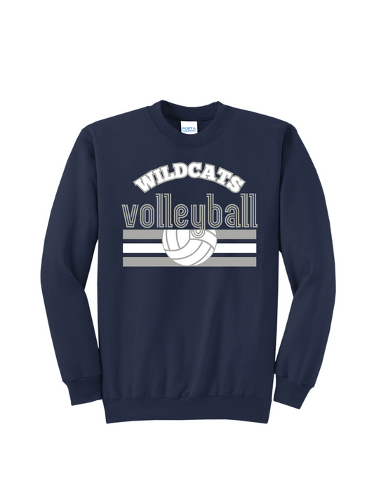 Navy Volleyball Design 2 Crewneck Sweatshirt