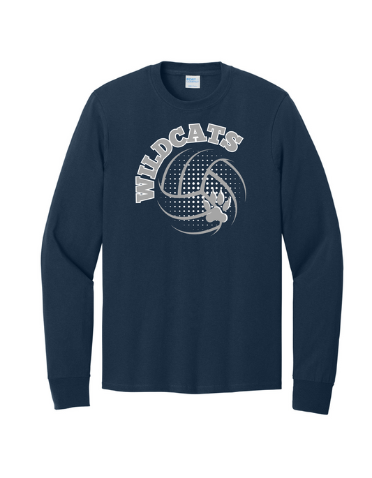 Navy Volleyball Design 1 Long Sleeve Tee