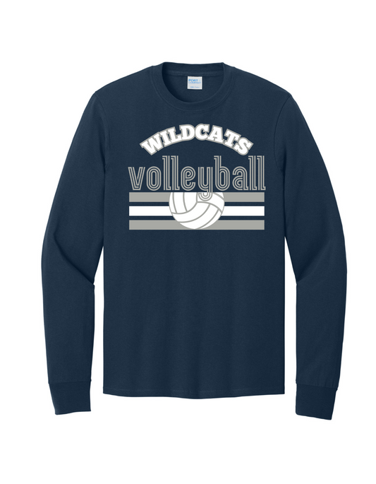 Navy Volleyball Design 2 Long Sleeve Tee