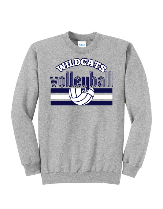 Athletic Gray Volleyball Design 2 Crewneck Sweatshirt