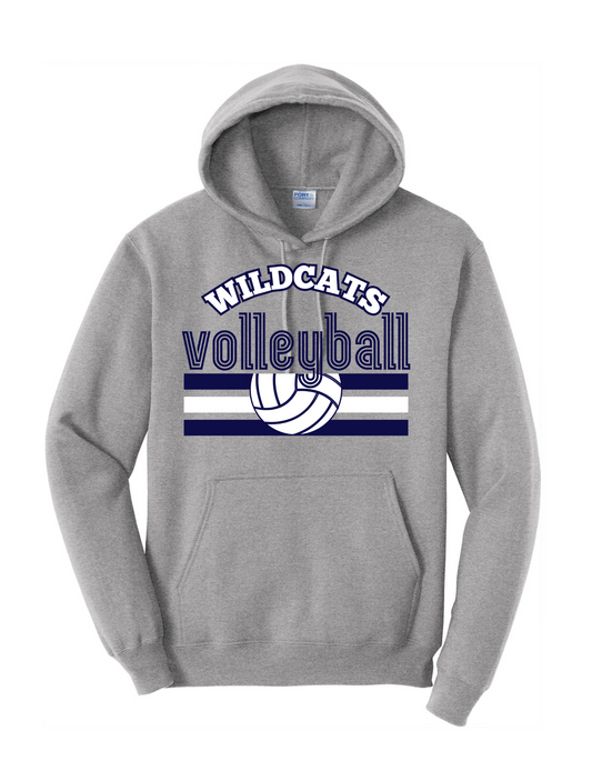 Athletic Gray Volleyball Design 2 Hoodie